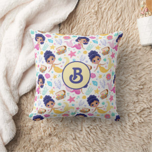 Mermaid Life Monogrammed Throw Pillow