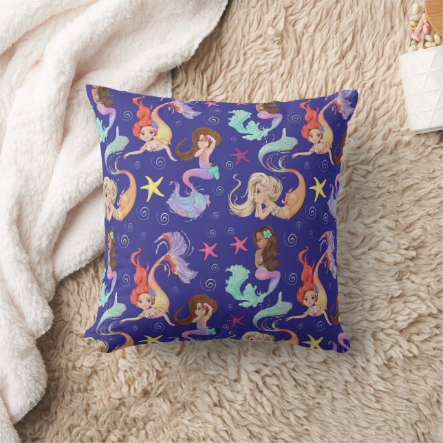Mermaid Life Throw Pillow (Blanket)