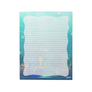 Mermaid Lined - 11" x 8.5" Notepad