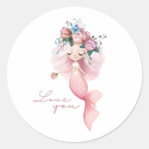 Mermaid Love You Stickers 