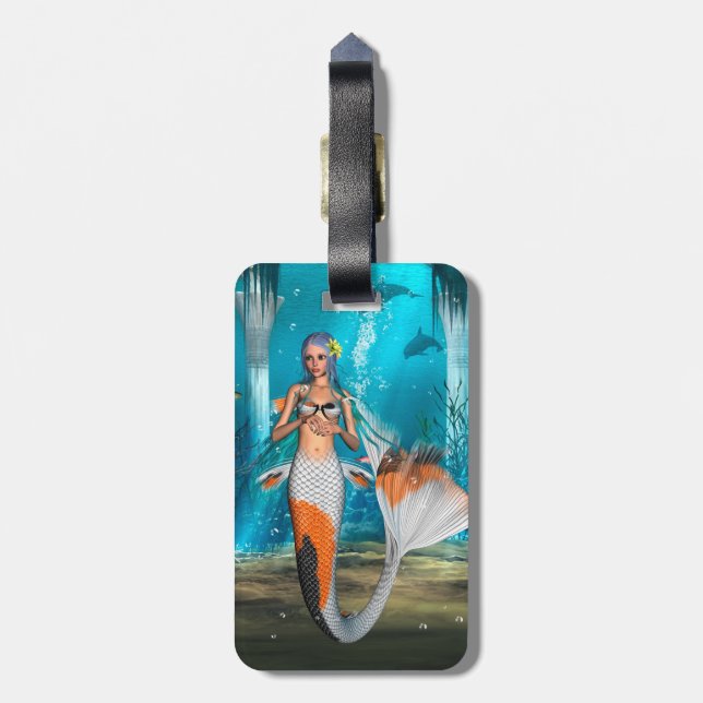 Mermaid Luggage Tag (Back Vertical)