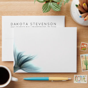 Mermaid Luxe Tail   Seafoam Mint Green Address Envelope