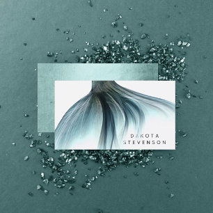 Mermaid Luxe Tail Seafoam Mint Green Aqua Custom Business Card