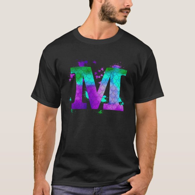 Mermaid M With Scales T T-Shirt (Front)