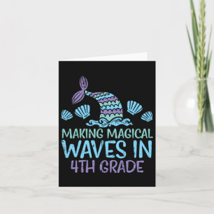 Mermaid Magical Waves 4th Grade Fourth First Day S Card