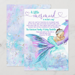 Mermaid Mail Baby Shower Invitation