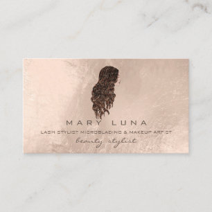 Mermaid Makeup Artist Lashes Pearl Hairdresser Business Card