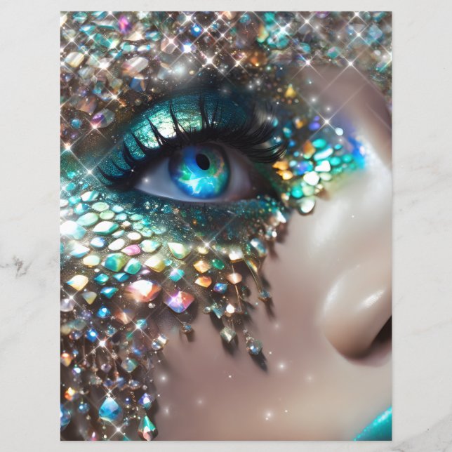 Mermaid Makeup Face Jewels  (Front)