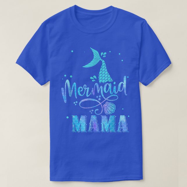 Mermaid Mama Funny Women Family Matching Party Squ T-Shirt (Design Front)