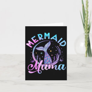 Mermaid Mama Seashell Birthday Women Ocean Matchin Card