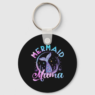 Mermaid Mama Seashell Birthday Women Ocean Matchin Key Ring