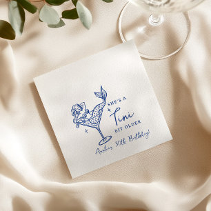 Mermaid Martini Birthday Brunch Napkins