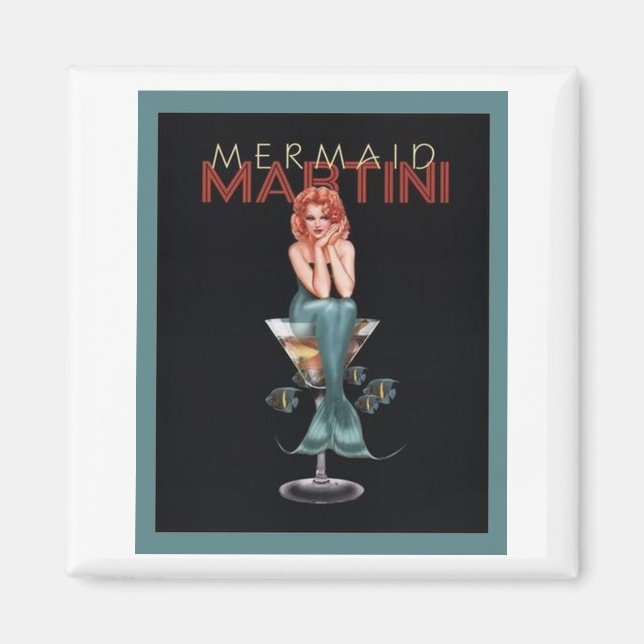 Mermaid Martini Magnet (Front)
