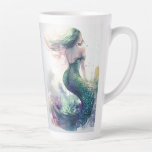 Mermaid (matches w/ Illustrated Mermaid Journal) Latte Mug