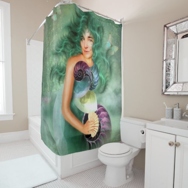 Mermaid Meike Shower Curtain (In Situ)