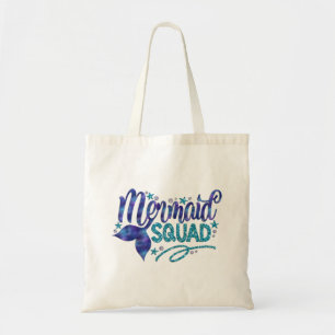 Mermaid - "Mermaid Squad" - Teal All Options Tote Bag