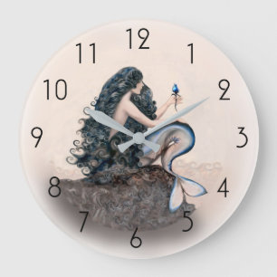 Mermaid Mermaids Fantasy Myth Large Clock