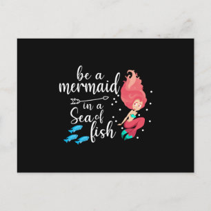 Mermaid Mermaids Girl Sea Funny Birthday Gift Idea Postcard