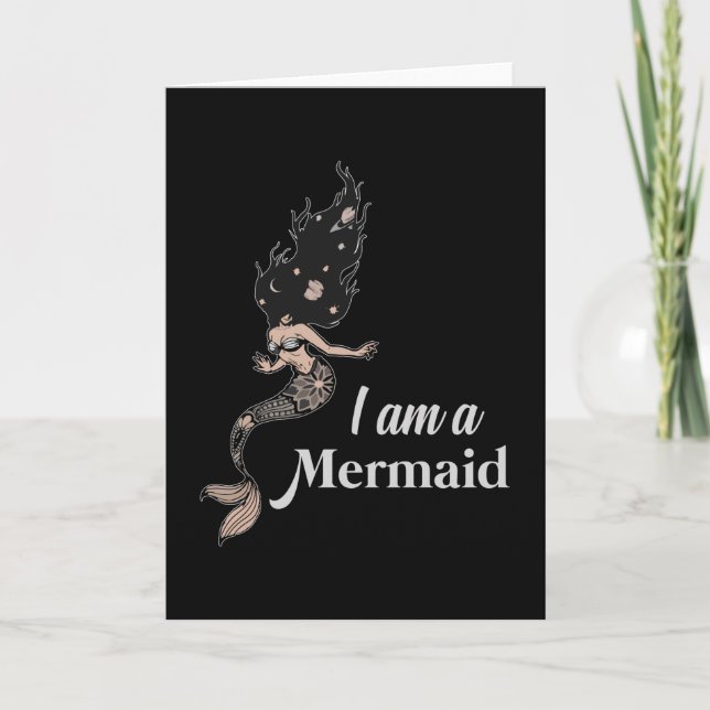 Mermaid Mermaids Sea Girl Birthday Funny Gift Idea Card (Front)