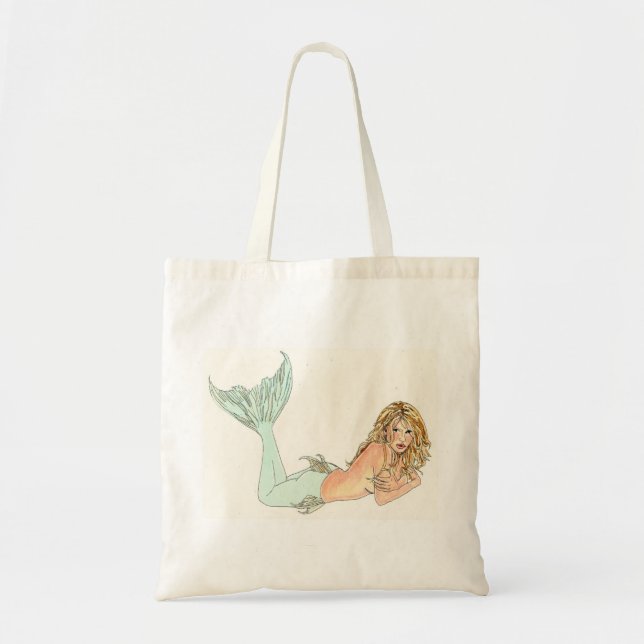 Mermaid Merrick Budget Tote Bag (Front)