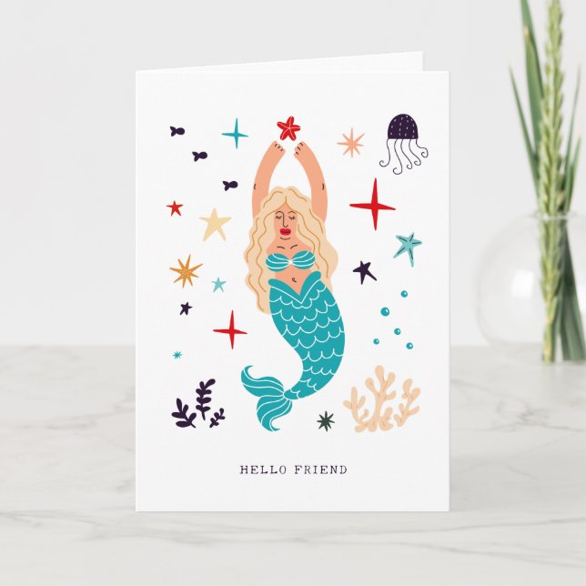 Mermaid Message | Blank Card (Front)