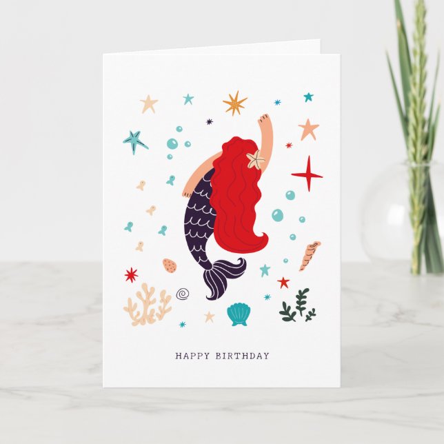 Mermaid Message | Blank Card (Front)