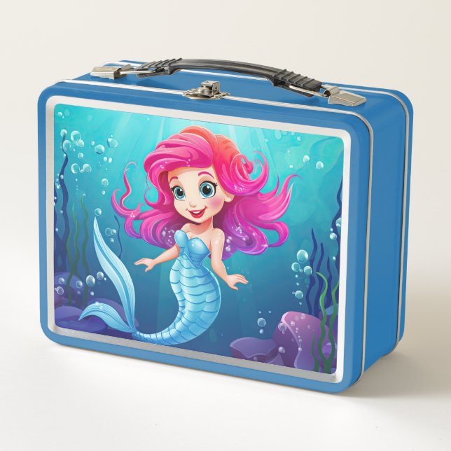 Mermaid Metal Lunch Box (Front)