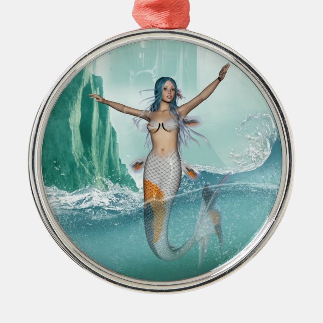 Mermaid Metal Tree Decoration (Front)