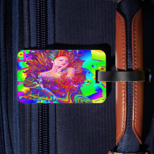 Mermaid metamorphosis luggage tag (Back Insitu 2)