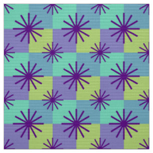 MERMAID - Mid Century Mod on Retro Chequerboard Fabric