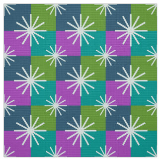 MERMAID - Mid Century Modern on Retro Chequerboard Fabric