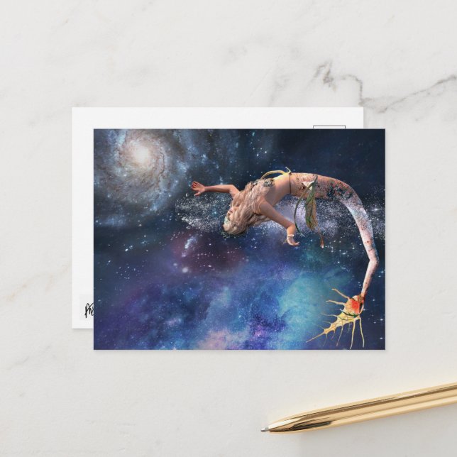 Mermaid Milkyway Postcard (Front/Back In Situ)