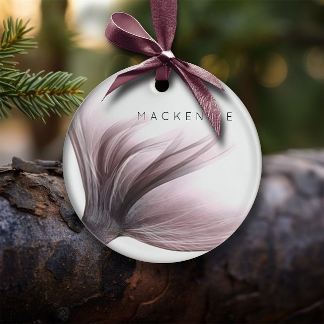 Mermaid Mod Tail | Dusty Mauve Pink Sheen Custom Ceramic Tree Decoration (Creator Uploaded)