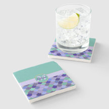 🧜‍♀️ 🌊 Mermaid Monogram Coaster
