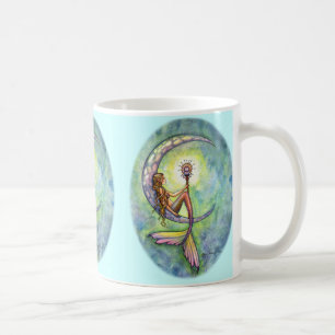 Mermaid Moon Coffee Mug by Molly Harrison