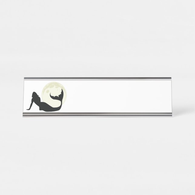 Mermaid Moon Desk Name Plate (Front)