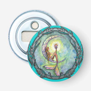 Mermaid Moon Fantasy Art by Molly Harrison Bottle Opener