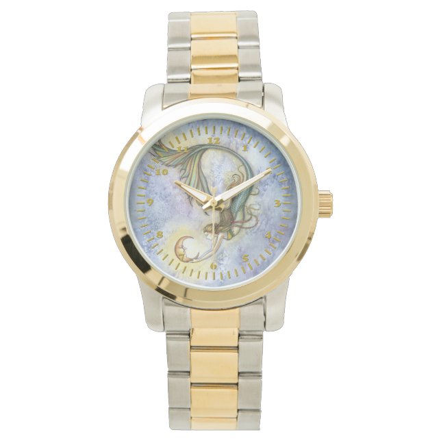 Mermaid Moon Fantasy Art Watch (Front)