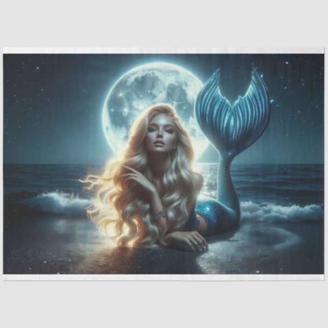 Mermaid Moonlight Tissue Paper (Front)