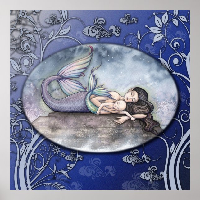 Mermaid Mother and Baby Poster (Front)