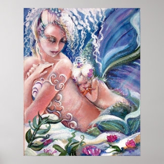 Mermaid Mother & Child Print