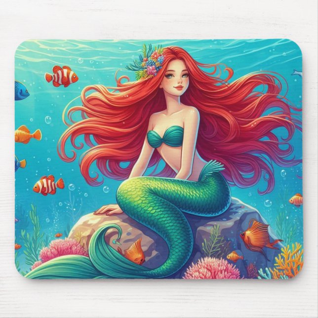 mermaid mouse mat (Front)