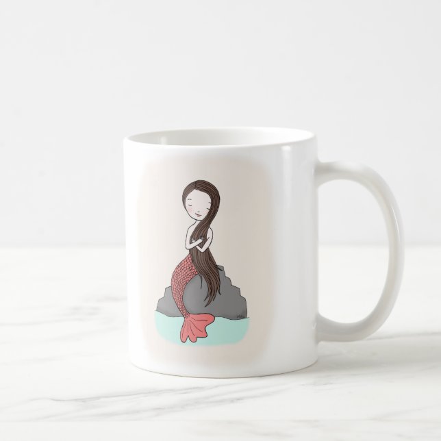 Mermaid Mug Cute Mermaid illustration Mug for Her (Right)