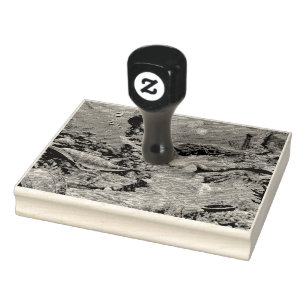 mermaid mum and baby rubber stamp