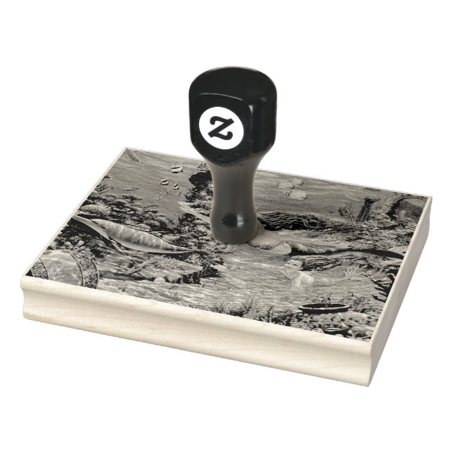 mermaid mum and baby rubber stamp (Stamp)