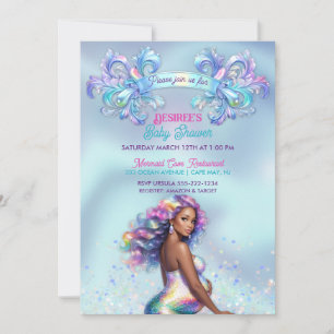 Mermaid Mum Pregnancy Baby Shower Invitation