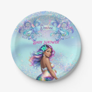 Mermaid Mum Pregnancy Baby Shower Paper Plate