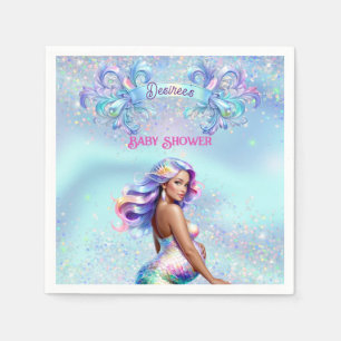 Mermaid Mum Pregnancy Baby Shower Personalised Napkin