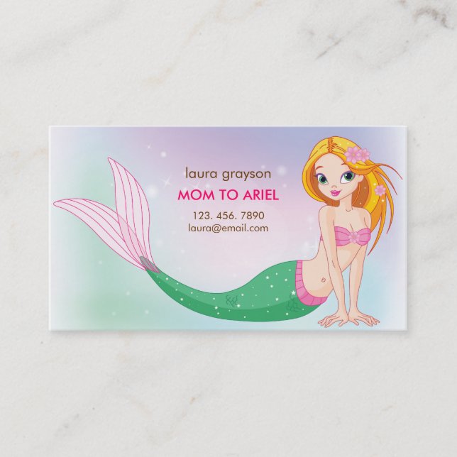 Mermaid Mummy Calling Card (Front)