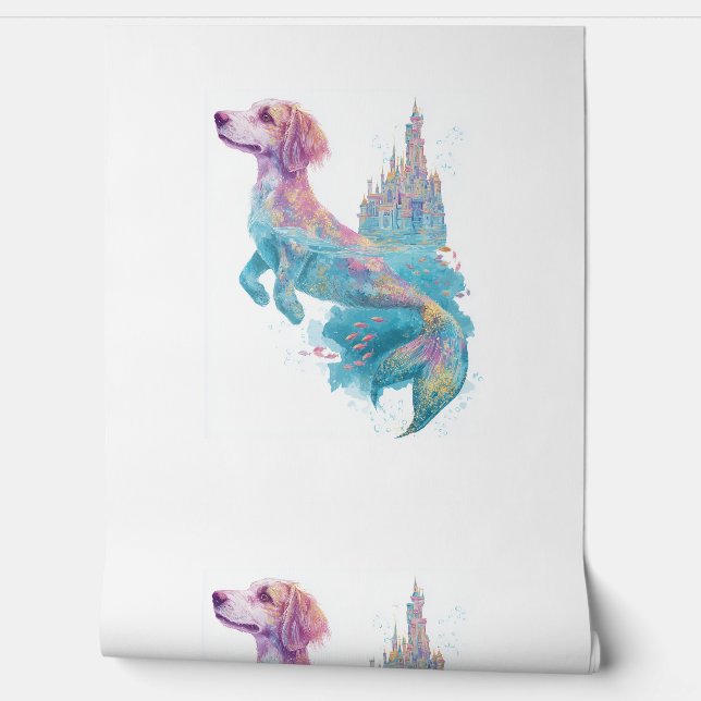 Mermaid Mutt – Underwater Fantasy Dog Wallpaper (Unrolling)